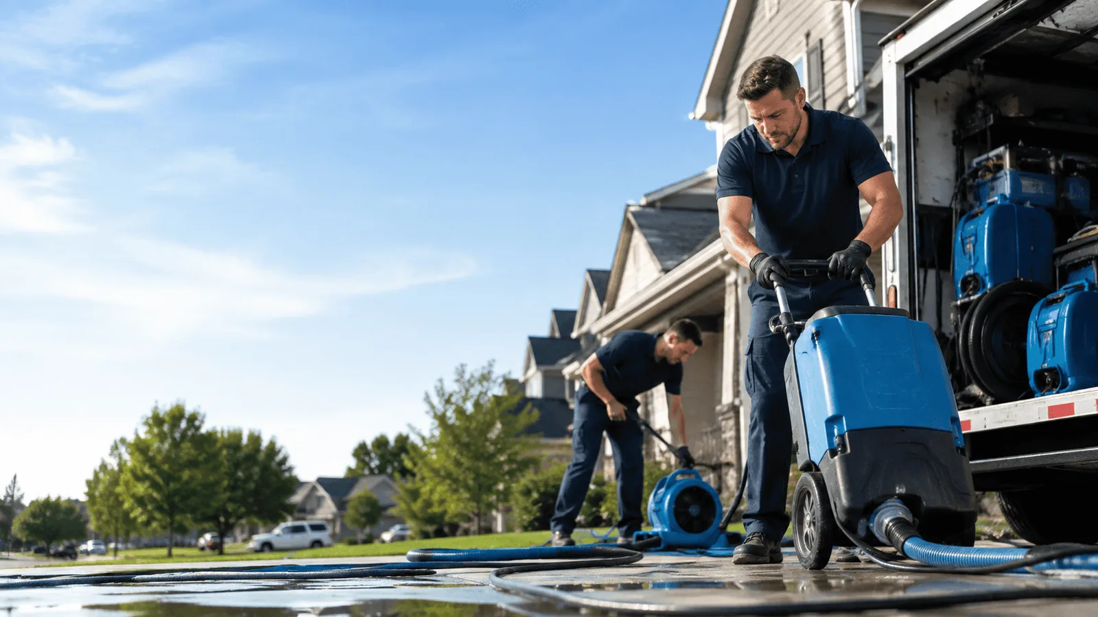 Dehumidification being performed in Hawk Springs, WY
